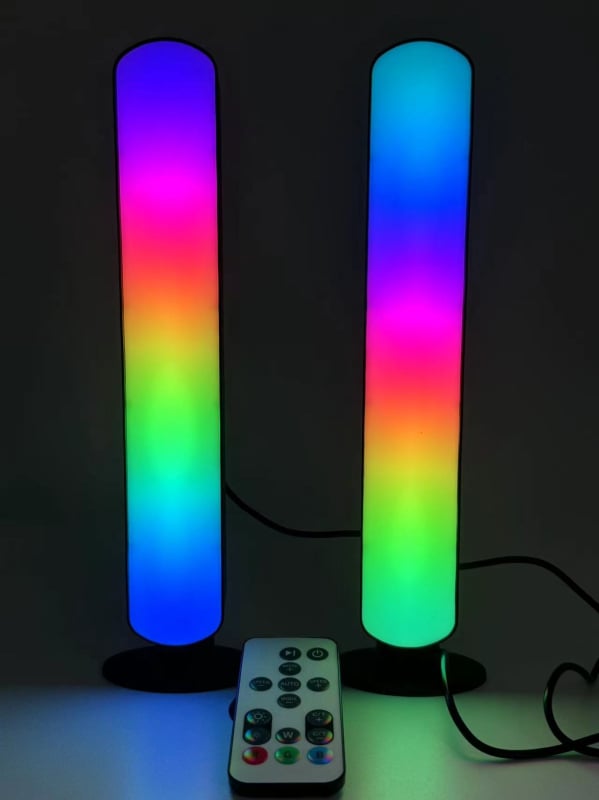 Нощна лампа за настолен компютър – USB захранване, дистанционно управление, музикална функция, геометричен 3D дизайн, PP абажур