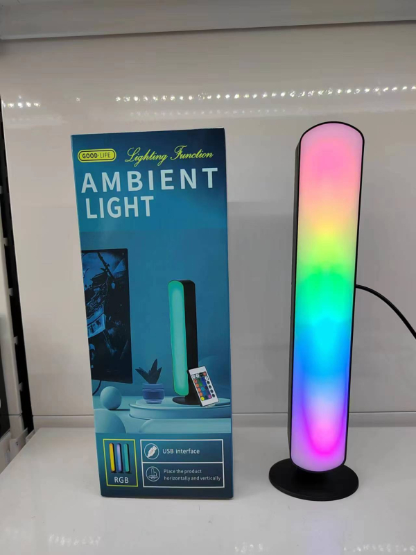 Нощна лампа за настолен компютър – USB захранване, дистанционно управление, музикална функция, геометричен 3D дизайн, PP абажур