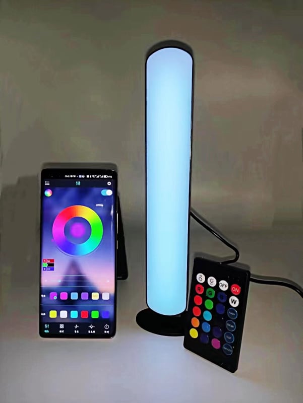 Нощна лампа за настолен компютър – USB захранване, дистанционно управление, музикална функция, геометричен 3D дизайн, PP абажур