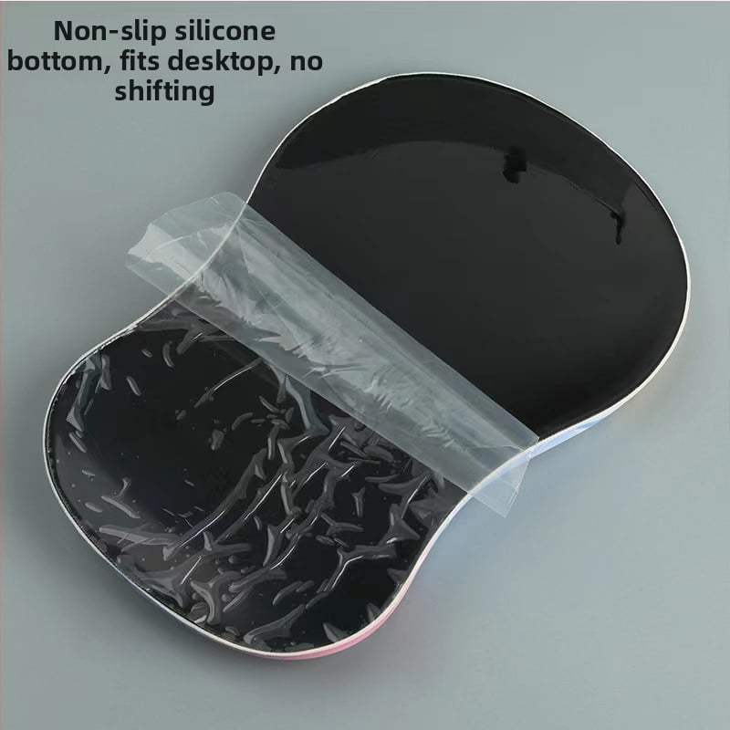 Gaming podloga za miša sa silikonskom podrškom zglobova — Model Njr slope wrist pad, Materijal: silikon, Proizvodnja: injekcijsko oblikovanje, Značajka: podrška zglobova