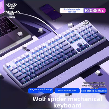 Tarantula F2088pro Игрална механична клавиатура — 108 клавиша, кабелна, механични превключватели, ABS инжекционен материал, 1 година гаранция