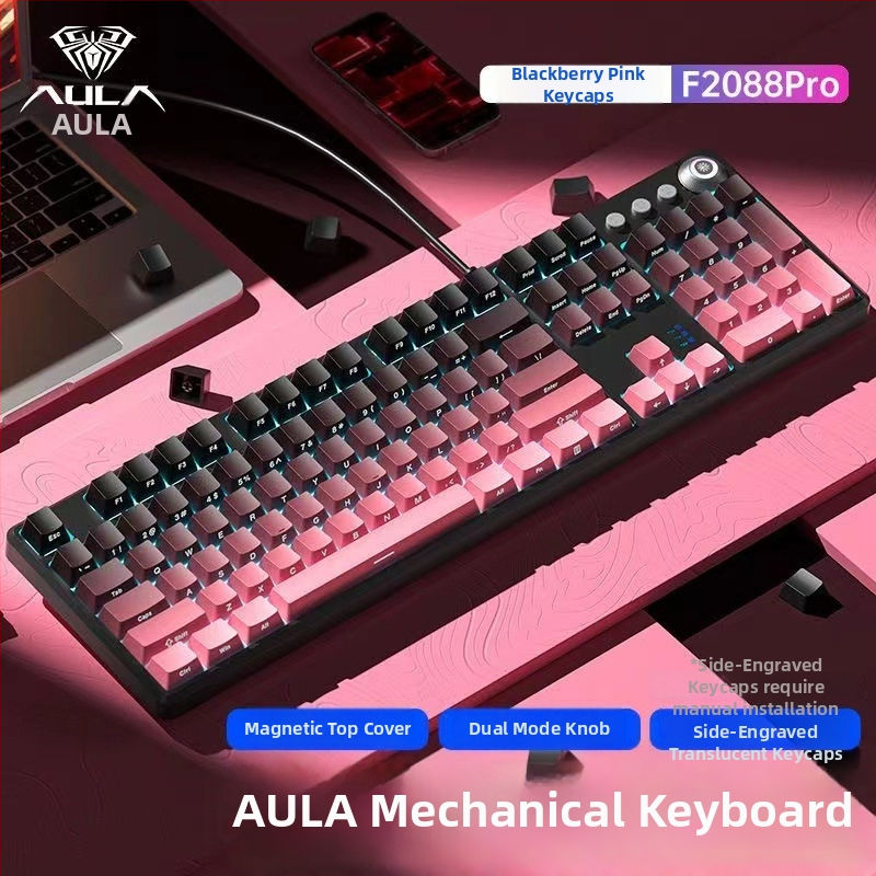 Tarantula F2088pro Игрална механична клавиатура — 108 клавиша, кабелна, механични превключватели, ABS инжекционен материал, 1 година гаранция