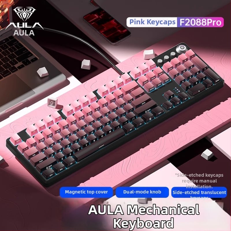 Tarantula F2088pro Игрална механична клавиатура — 108 клавиша, кабелна, механични превключватели, ABS инжекционен материал, 1 година гаранция