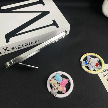 Suport pentru telefon de birou cu mecanism magnetic pliabil, universal pentru telefoane mobile, plastic, montaj pe spate (mecanism magnetic pliabil; universal pentru telefoane; plastic; montaj pe spate)