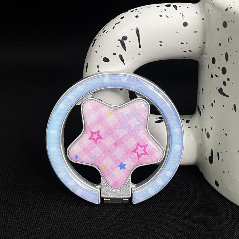 Suport pentru telefon de birou cu mecanism magnetic pliabil, universal pentru telefoane mobile, plastic, montaj pe spate (mecanism magnetic pliabil; universal pentru telefoane; plastic; montaj pe spate)