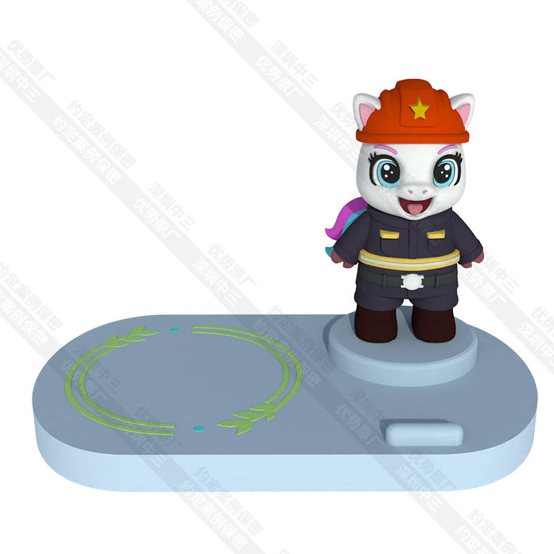 Încărcător wireless Unicorn – Personalizat, imagine IP imprimată 3D, încărcare magnetică, QC2.0, 15W