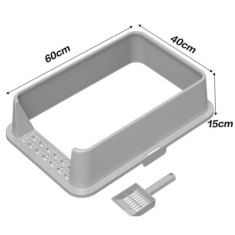 ICYAIR litter box pentru pisici, metal și plastic, pătrat, semiînchis, personalizabil