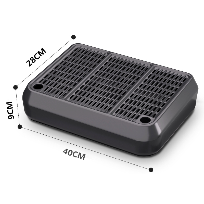 ICYAIR litter box pentru pisici, metal și plastic, pătrat, semiînchis, personalizabil