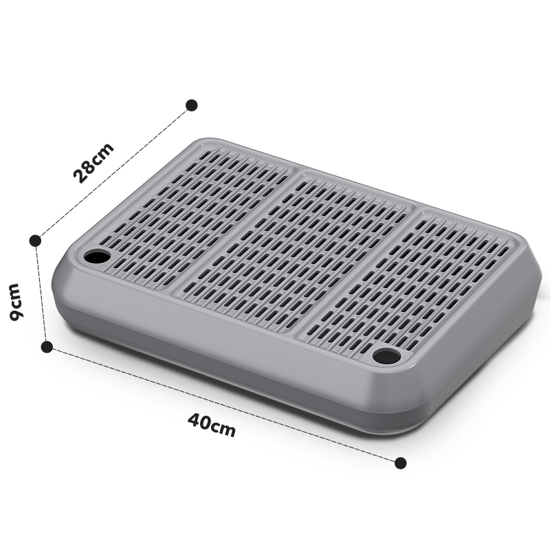 ICYAIR litter box pentru pisici, metal și plastic, pătrat, semiînchis, personalizabil