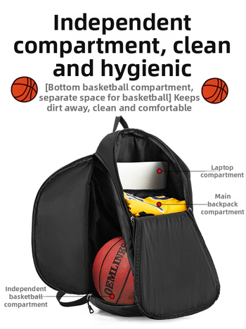 Sepwolf rucsac sport impermeabil pentru baschet și fotbal, material Oxford, unisex, pentru drumeții montane și activități în aer liber