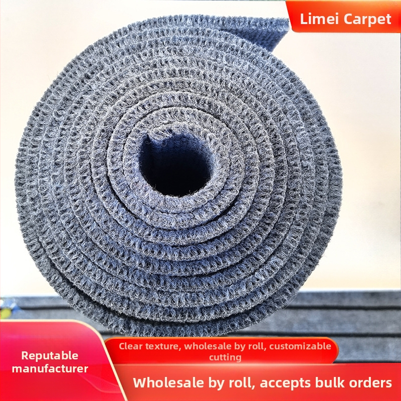 Svītrainīgs biezs kilims, pilns ruļlis, poliesters, austs, kvadrātveida forma, studijai, birojam un guļamistabai