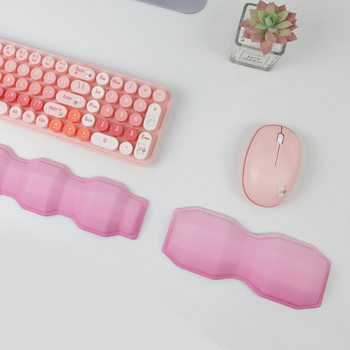 Suport extins pentru încheietura mâinii pentru tastatură și mouse, material: țesătură + spumă + bază PU, o singură față, pernă pentru mână, transfer termic, personalizabil (OEM)