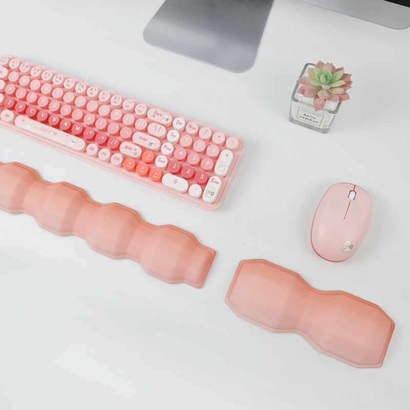 Suport extins pentru încheietura mâinii pentru tastatură și mouse, material: țesătură + spumă + bază PU, o singură față, pernă pentru mână, transfer termic, personalizabil (OEM)