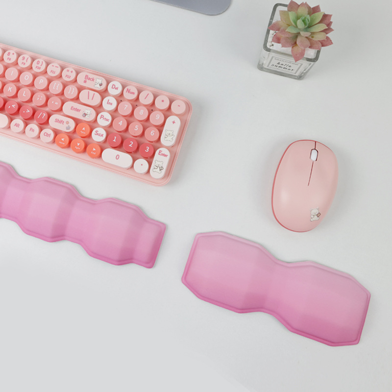 Suport extins pentru încheietura mâinii pentru tastatură și mouse, material: țesătură + spumă + bază PU, o singură față, pernă pentru mână, transfer termic, personalizabil (OEM)