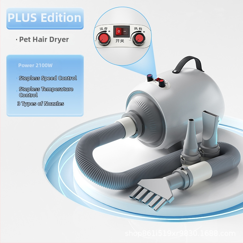 Žāvētājs mājdzīvnieku matiem bez pakarināšanas dizaina — 2000W+, AC motors, 220V, pārkaršanas aizsardzība