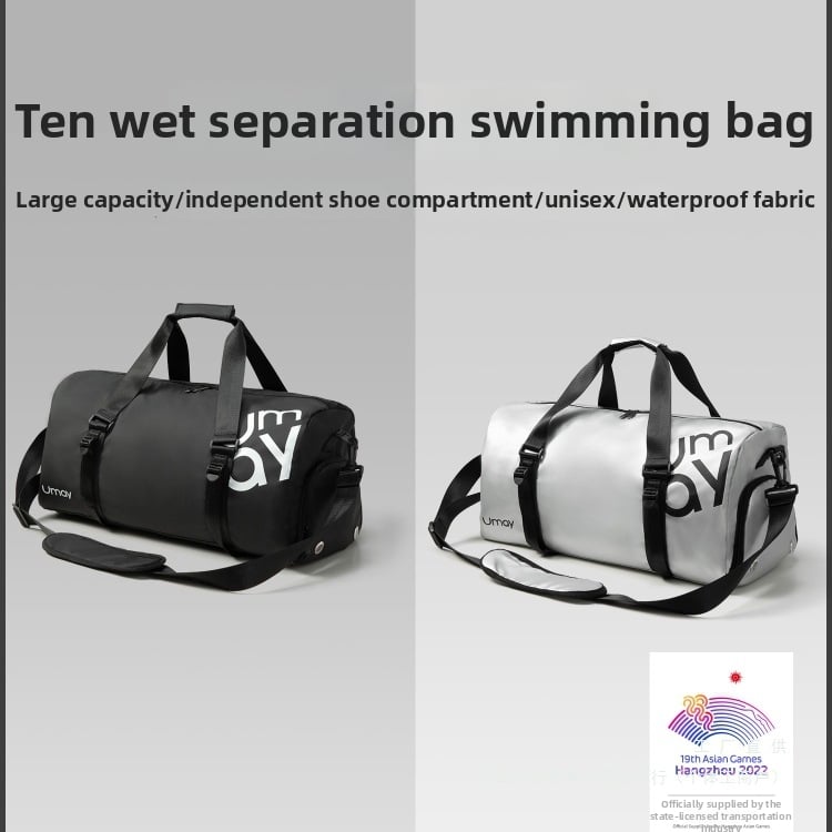 Чанта за плуване със сухо/мокро разделение, унисекс спортно-туристическа чанта с кръст презрамка, Материал: Silk Flower, Узор: 69850, Сценарий: Пътуване за удоволствие