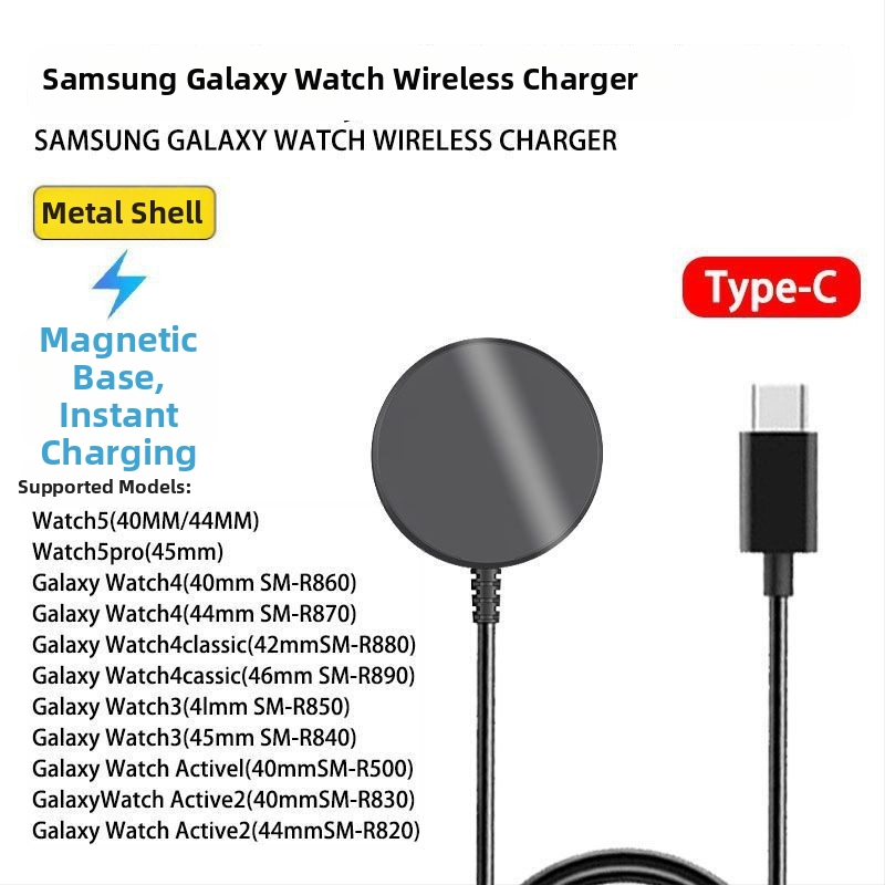 Galaxy Watch magnetický bezdrôtový nabíjač na stojan – AFC, magnetické nabíjanie, 5W celkom, 2.5W na zariadenie, 1A výstup