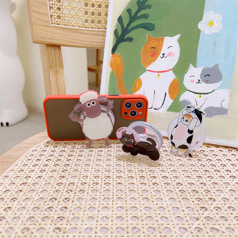 Suport auto pentru telefonul mobil, din acrilic, stil desen animat (Brand: Xuan ying digital)