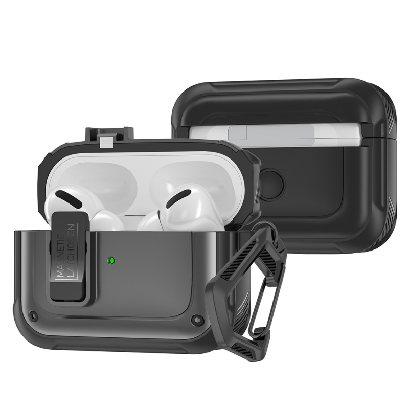 Калъф за AirPods Pro 2 и AirPods 4 — TPU+PC твърд корпус, магнитно затваряне, инжекционно формован