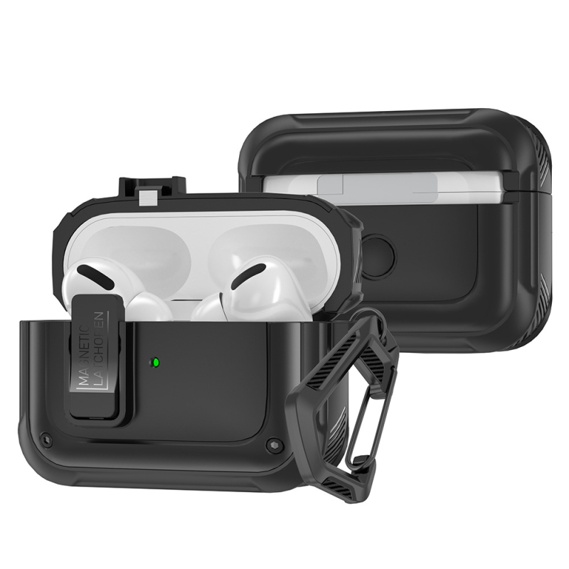 Калъф за AirPods Pro 2 и AirPods 4 — TPU+PC твърд корпус, магнитно затваряне, инжекционно формован