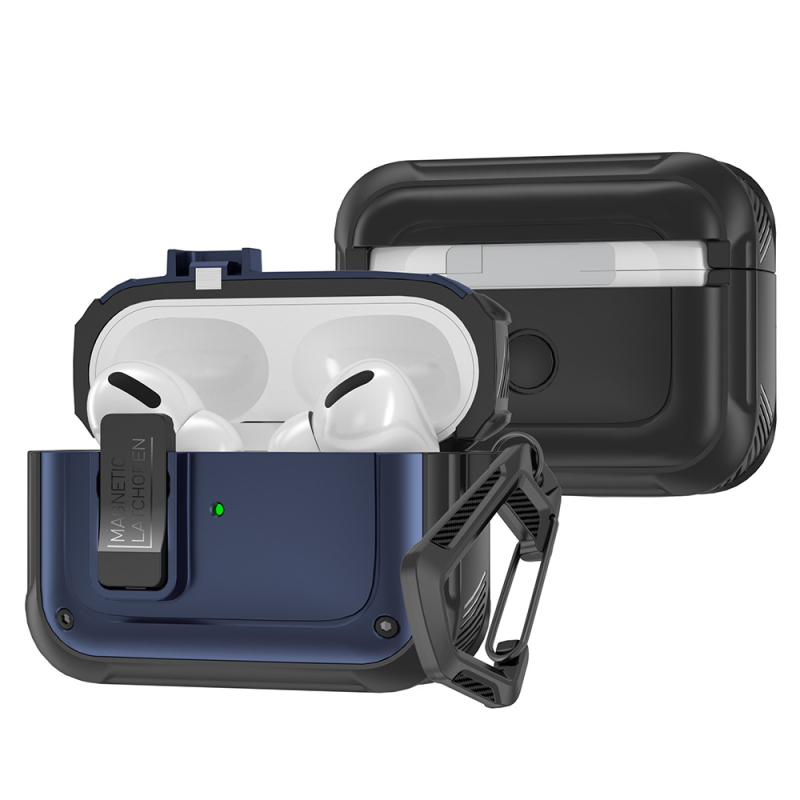 Калъф за AirPods Pro 2 и AirPods 4 — TPU+PC твърд корпус, магнитно затваряне, инжекционно формован