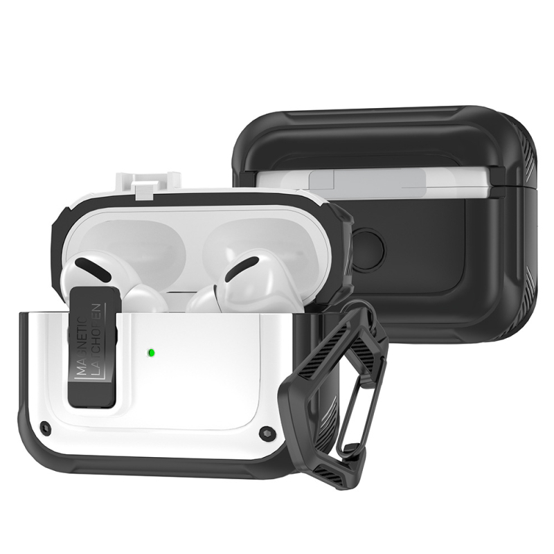 Калъф за AirPods Pro 2 и AirPods 4 — TPU+PC твърд корпус, магнитно затваряне, инжекционно формован