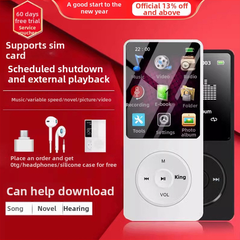 MP3 lejátszó kártyahellyel és külső hangszóróval — képek böngészése, felvétel, külső lejátszás, rádió/TV kimenet