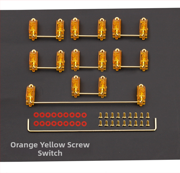 Mehanička tipkovnica: zlatom prekrivena satelitska os, univerzalna osovina, PC materijal, sučelje pozicije otvora PCB, kompatibilno s 6.25U/7U mehaničkim tipkovnicama