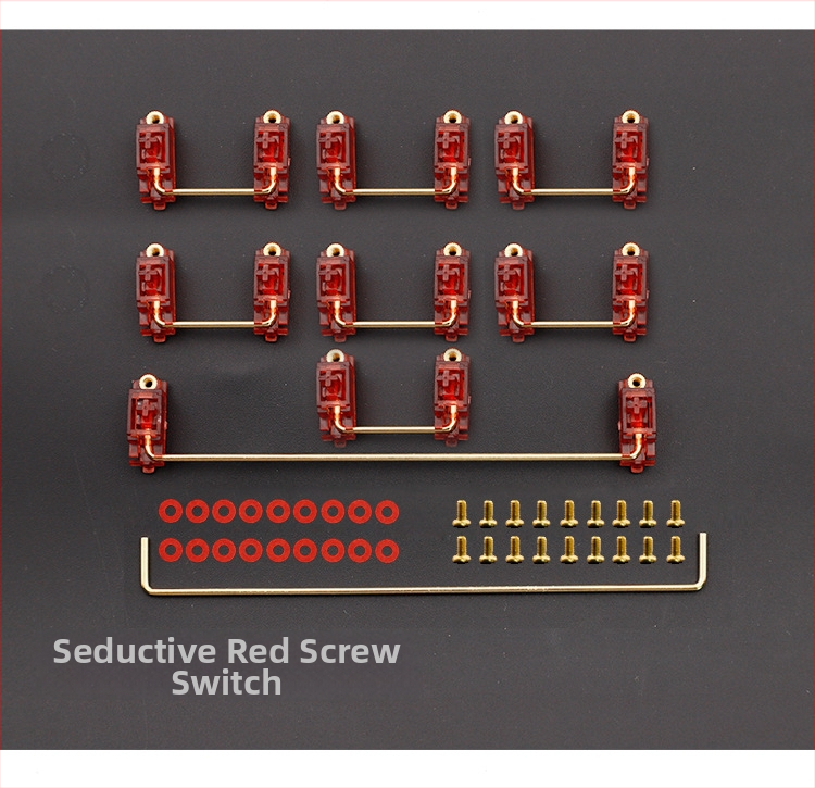 Mehanička tipkovnica: zlatom prekrivena satelitska os, univerzalna osovina, PC materijal, sučelje pozicije otvora PCB, kompatibilno s 6.25U/7U mehaničkim tipkovnicama