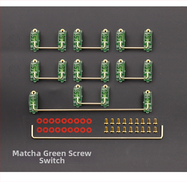 Mehanička tipkovnica: zlatom prekrivena satelitska os, univerzalna osovina, PC materijal, sučelje pozicije otvora PCB, kompatibilno s 6.25U/7U mehaničkim tipkovnicama