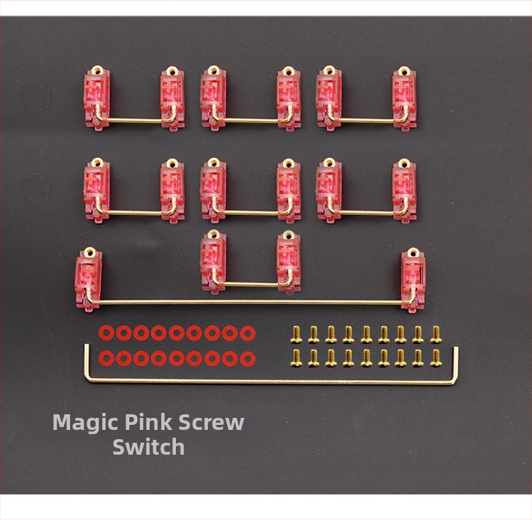 Mehanička tipkovnica: zlatom prekrivena satelitska os, univerzalna osovina, PC materijal, sučelje pozicije otvora PCB, kompatibilno s 6.25U/7U mehaničkim tipkovnicama