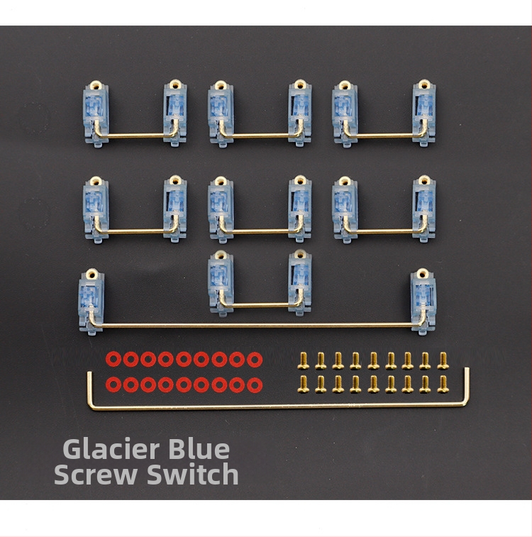 Mehanička tipkovnica: zlatom prekrivena satelitska os, univerzalna osovina, PC materijal, sučelje pozicije otvora PCB, kompatibilno s 6.25U/7U mehaničkim tipkovnicama