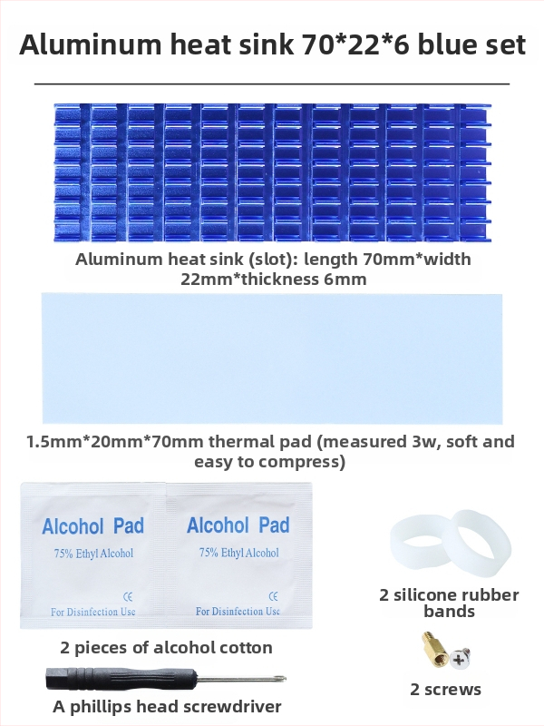 M.2 SSD dzesētājs 2280, alumīnijs, piemērots cietajam diskam, portatīvajam un galddatoram
