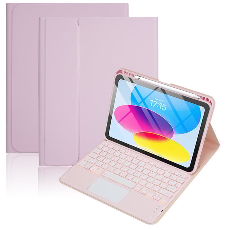Zaštitna torbica za iPad Air 11-inčni s Bluetooth tipkovnicom i touchpadom, osvijetljene tipke, džep za olovku i držač