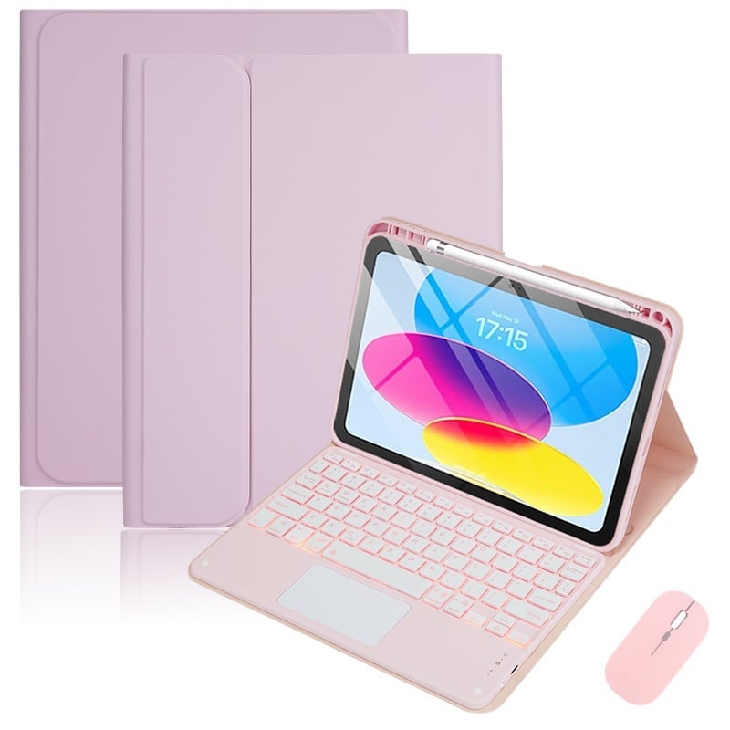 Zaštitna torbica za iPad Air 11-inčni s Bluetooth tipkovnicom i touchpadom, osvijetljene tipke, džep za olovku i držač