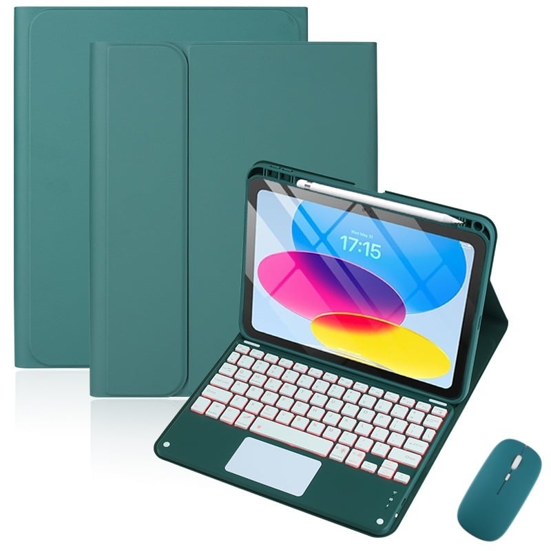 Zaštitna torbica za iPad Air 11-inčni s Bluetooth tipkovnicom i touchpadom, osvijetljene tipke, džep za olovku i držač