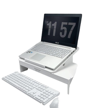 Držač za laptop, podignut, plastičan, rotirajuća baza, stolni organizator