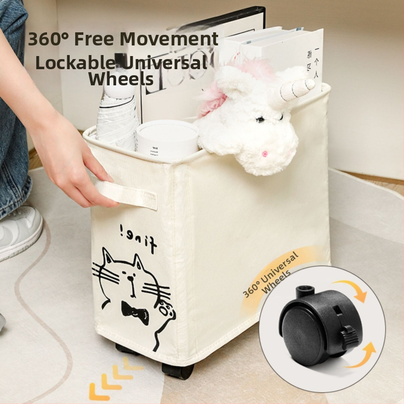 Kolesový úložný kôš pod stolom, materiál 600D Oxford, model zixun, štýl kreslený roztomilý