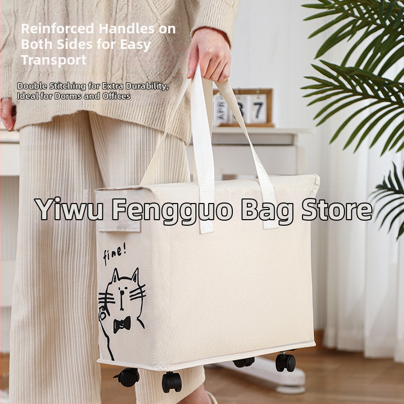 Kolesový úložný kôš pod stolom, materiál 600D Oxford, model zixun, štýl kreslený roztomilý