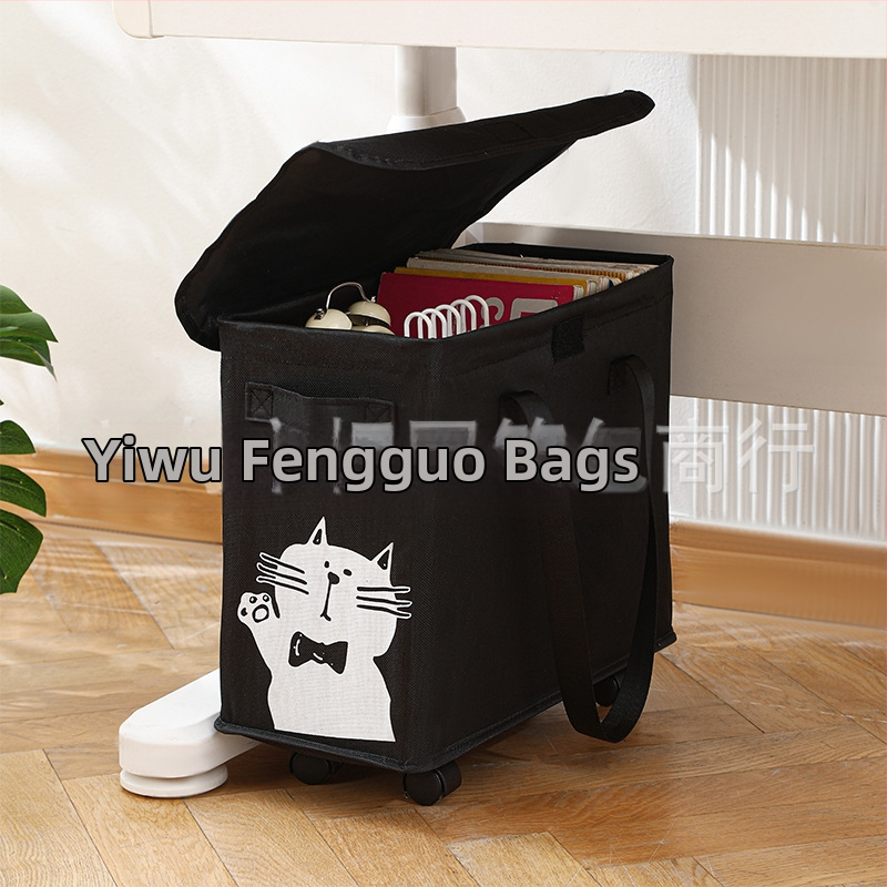 Kolesový úložný kôš pod stolom, materiál 600D Oxford, model zixun, štýl kreslený roztomilý