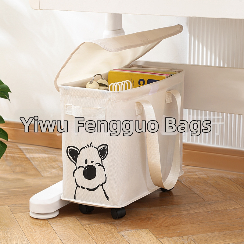 Kolesový úložný kôš pod stolom, materiál 600D Oxford, model zixun, štýl kreslený roztomilý