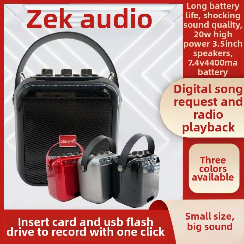 Zhike K92 Prenosný Bluetooth karaoke reproduktor, 15 W, Bluetooth 5.0, vstavaná batéria 4000–6000 mAh, frekvenčný rozsah 100 Hz–20 kHz, SNR ≥70 dB