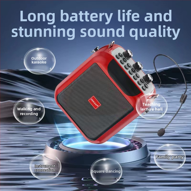 Zhike K92 Prenosný Bluetooth karaoke reproduktor, 15 W, Bluetooth 5.0, vstavaná batéria 4000–6000 mAh, frekvenčný rozsah 100 Hz–20 kHz, SNR ≥70 dB