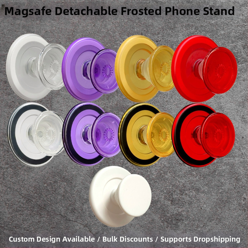 Snap-on MagSafe magnētiskais telefona turētājs, apaļš matēts disks, caurspīdīgs PC, noņemams, universāls