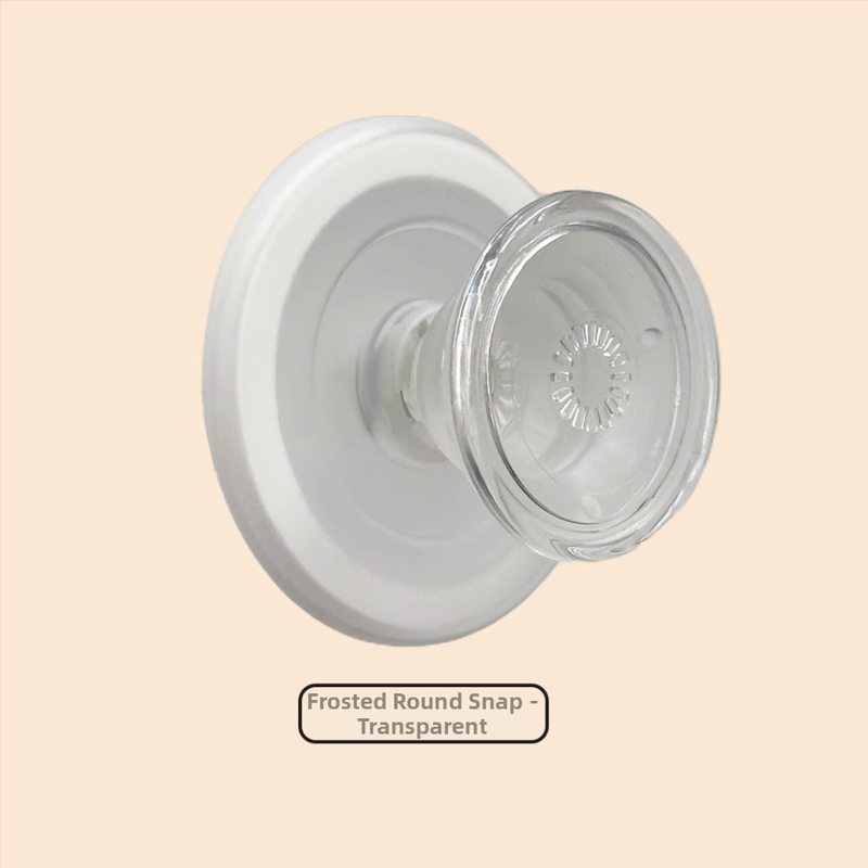 Snap-on MagSafe magnētiskais telefona turētājs, apaļš matēts disks, caurspīdīgs PC, noņemams, universāls