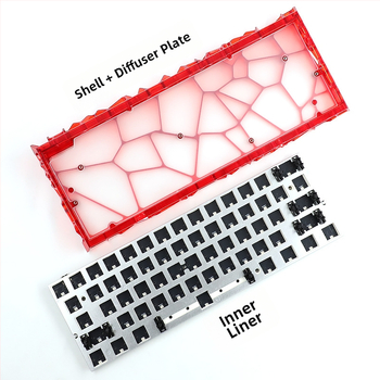 Jiadalong prozirno kućište tipkovnice, komplet s ekološkim PCB unutarnjim slojem za mehaničke tipkovnice