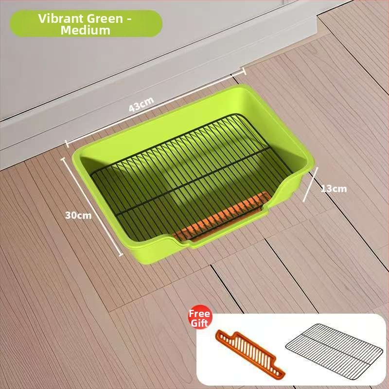 Τουαλέτα σκύλου με μεταλλικό πλέγμα και δίσκο PP, εύκολος καθαρισμός, ανθεκτικό υλικό: σίδηρος + PP