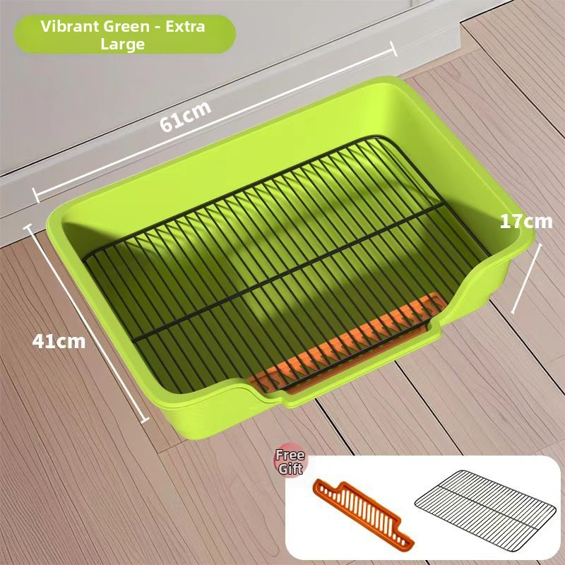 Τουαλέτα σκύλου με μεταλλικό πλέγμα και δίσκο PP, εύκολος καθαρισμός, ανθεκτικό υλικό: σίδηρος + PP