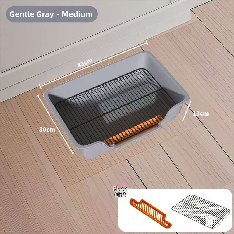 Τουαλέτα σκύλου με μεταλλικό πλέγμα και δίσκο PP, εύκολος καθαρισμός, ανθεκτικό υλικό: σίδηρος + PP