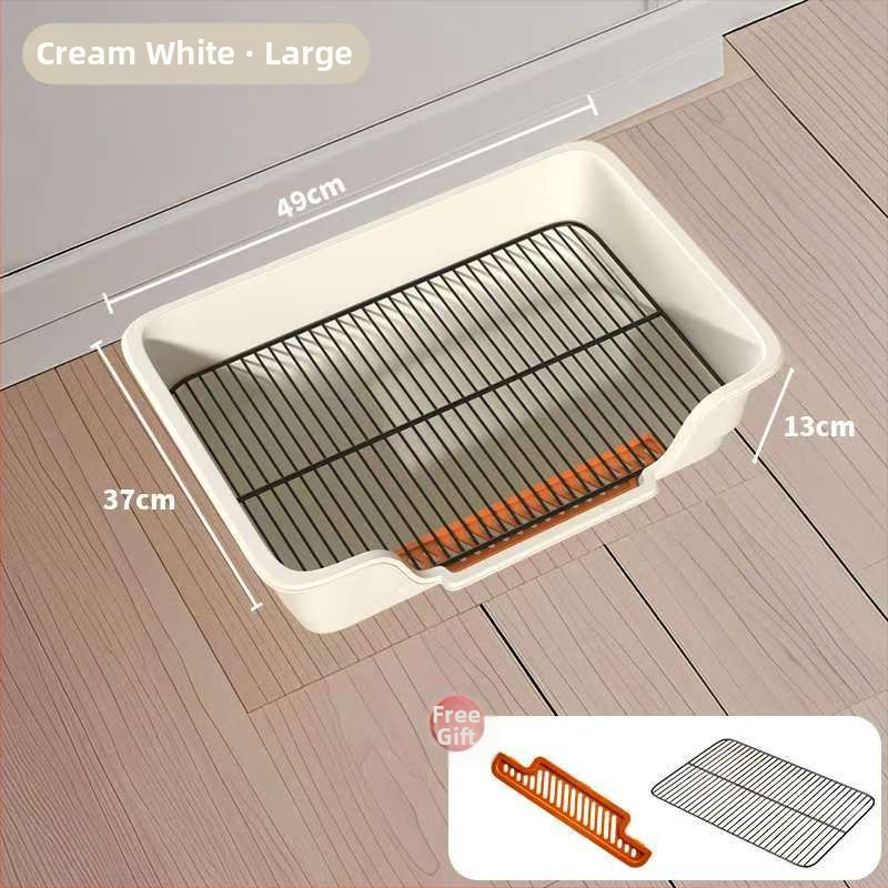 Τουαλέτα σκύλου με μεταλλικό πλέγμα και δίσκο PP, εύκολος καθαρισμός, ανθεκτικό υλικό: σίδηρος + PP